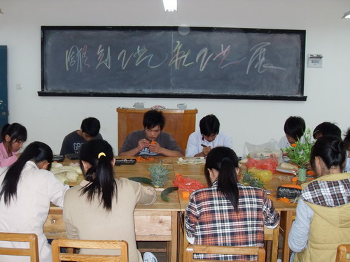 食品雕刻作品的展示